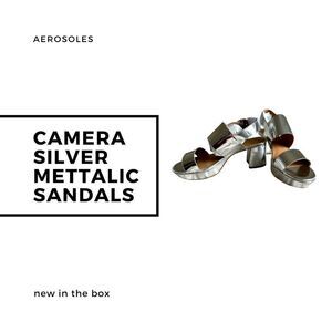 Aerosoles Silver Metallic Sandals